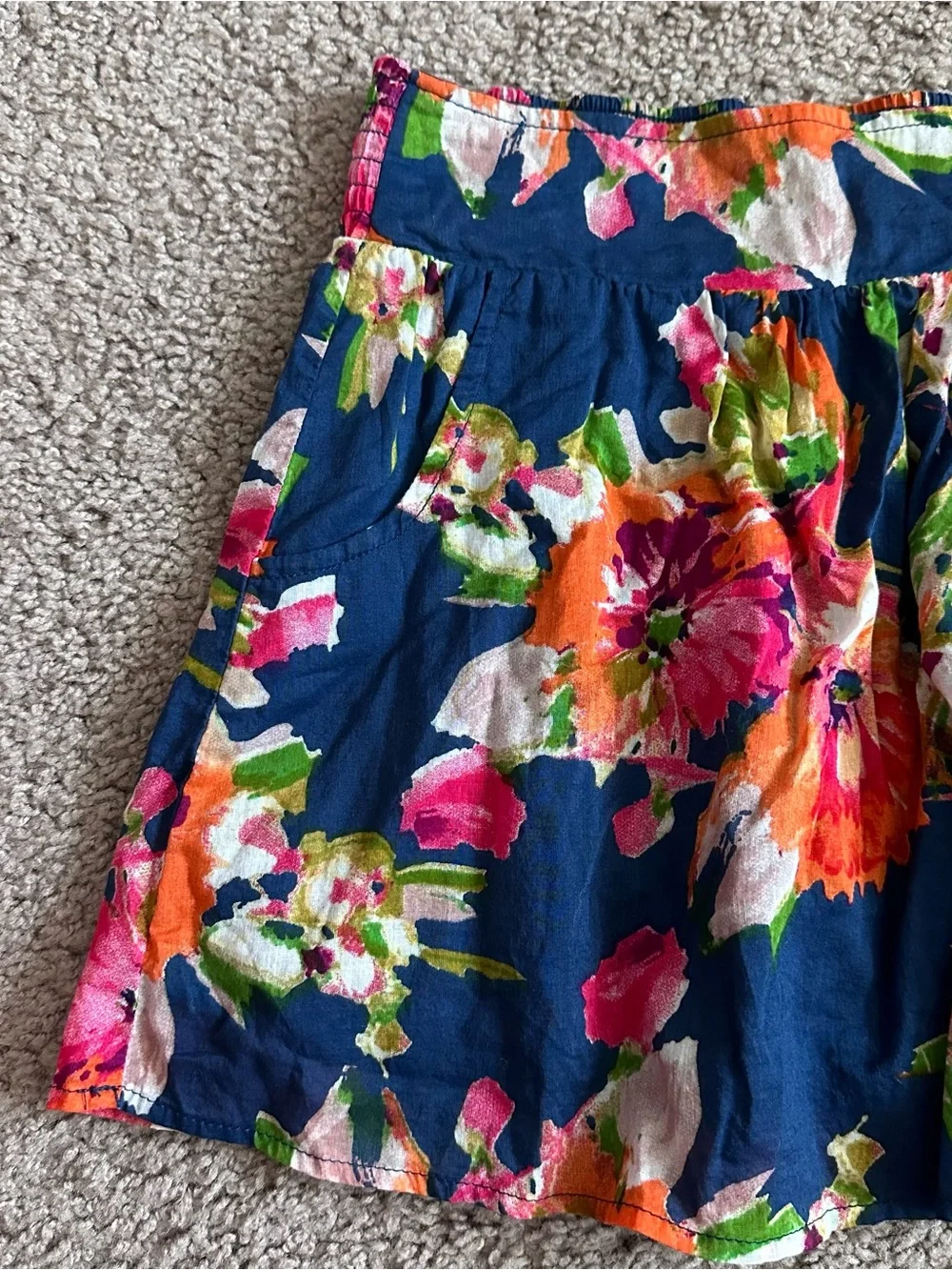 Aeropostale Navy Floral Mini Skirt Womens M